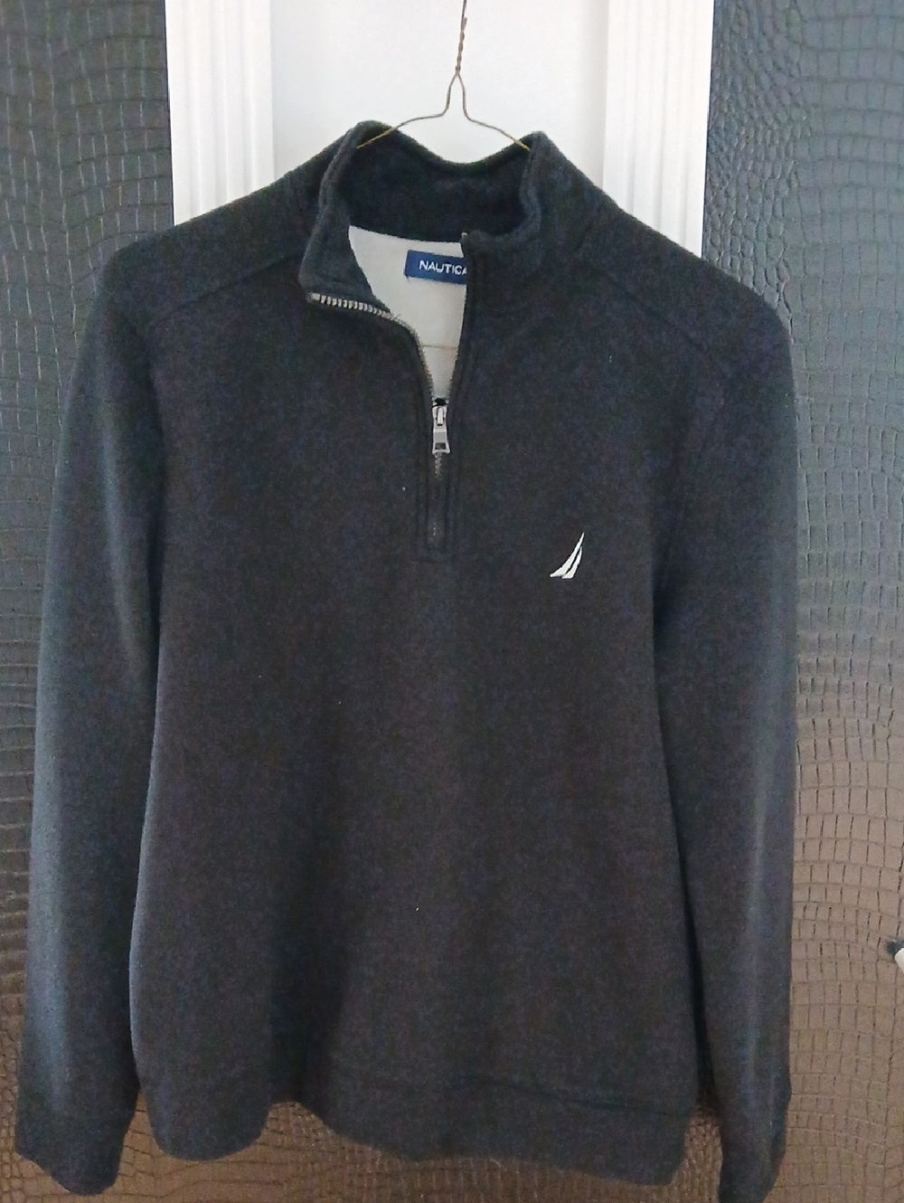 Nautica Men’s Dark Charcoal Half-Zip Sweater
